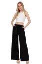 WAISTBAND CRINKLE KNIT LONG PANTS