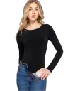 LONG SLV CREW NECK TWO PLY BODYSUIT