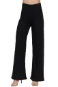 INSIDE ELASTIC WAISTBAND WIDE RIB KNIT PANTS