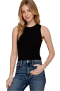 COTTON SPAN RIB KNIT TANK TOP