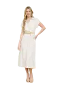 Striped Button Down Midi Shirt Dress