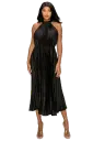 Pleated Halter Maxi Dress
