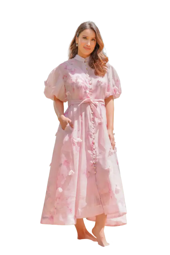 Floral Maxi Dress With Embellishment (S)