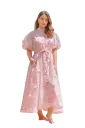 Floral Maxi Dress With Embellishment