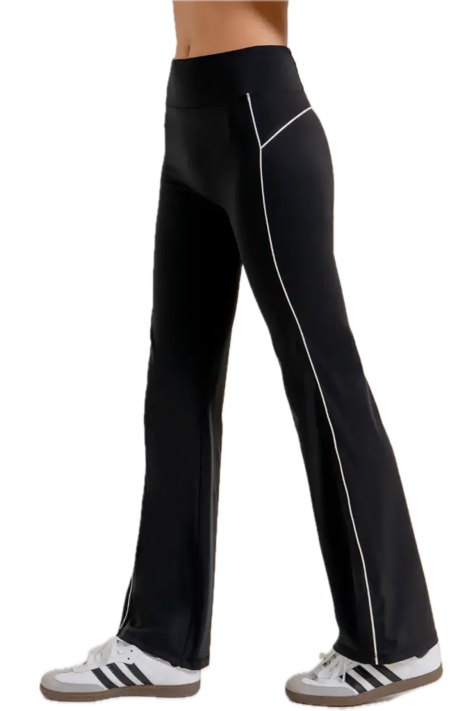 Waitband Piping Workout Pants