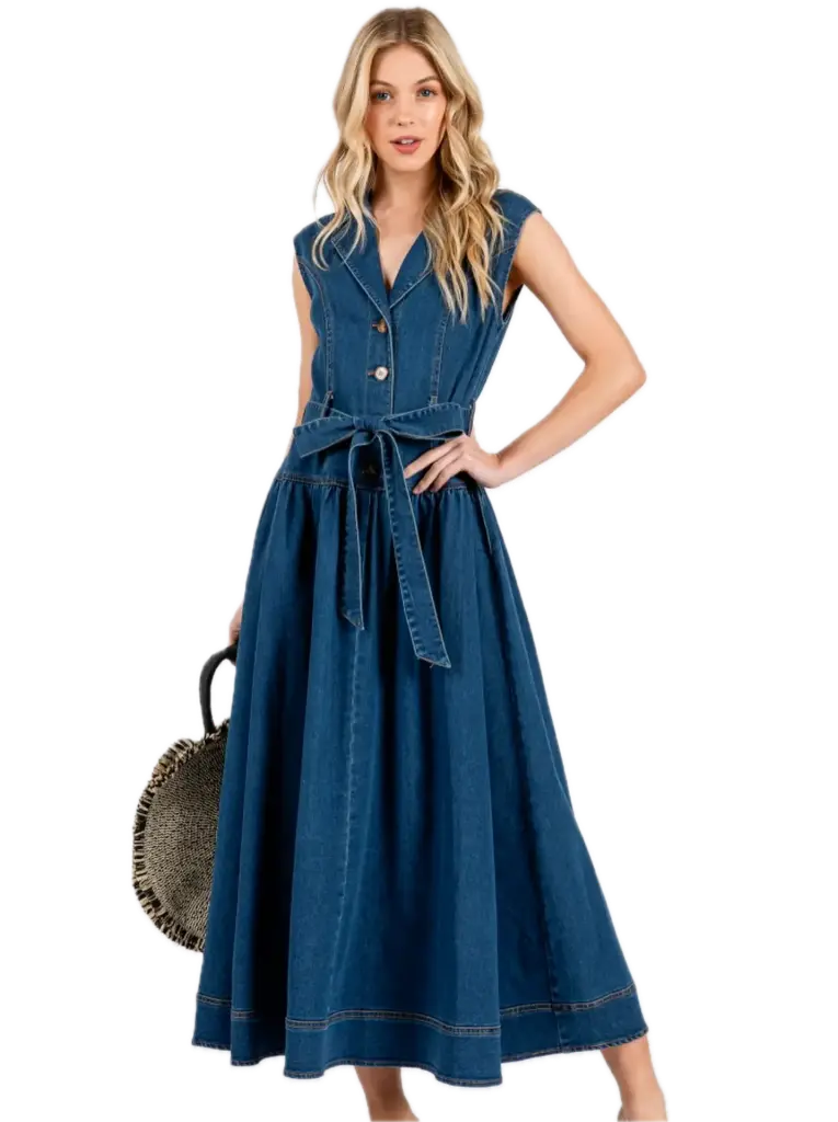 Weekend Denim Maxi Dress (S)