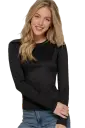 T14496 Long Slv Crew Neck Ity Knit Top