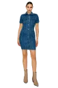 HMD14501 DENIM SHORT SLEEVE MINI DRESS