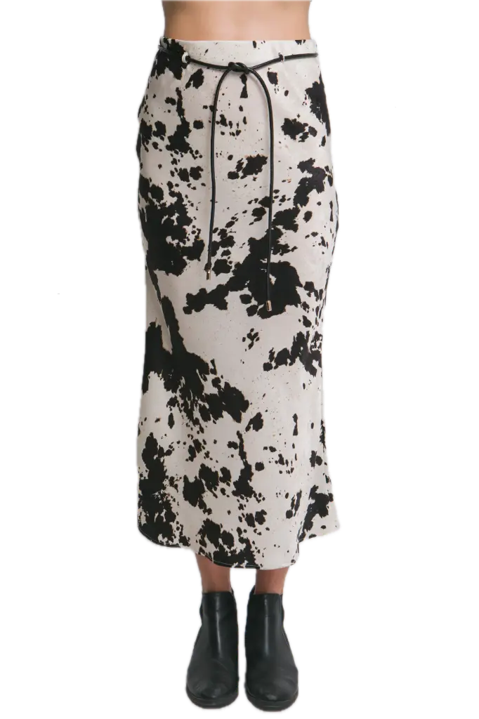 7348SN SKIRT COW PRINT
