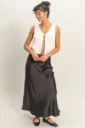 DZ26E274 Satin Maxi Skirt