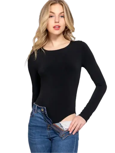 LONG SLV CREW NECK TWO PLY BODYSUIT