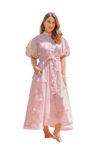 Floral Maxi Dress With Embellishment