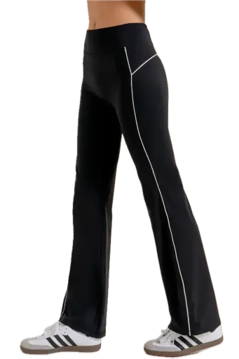 Waitband Piping Workout Pants