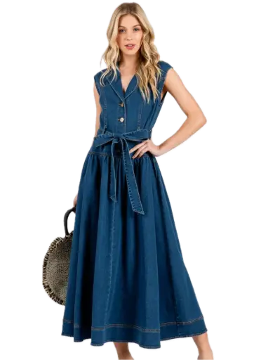 Weekend Denim Maxi Dress