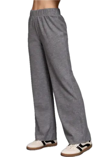 P14710 Elastic Waist Soft Knit Long Pants